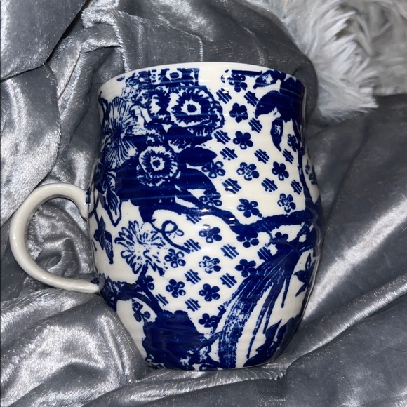 Anthropologie monogram letter k mug cobalt blue and white - Picture 2 of 6